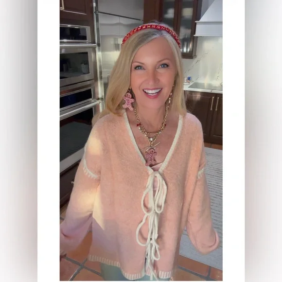 NWT PINK TIE CARDIGAN-S - Picture 8 of 13